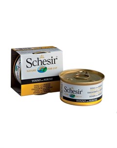 Влажный корм для кошек с тунцом и сурими кусочки в желе в консервах 85 г Schesir