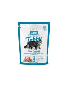 Care Cat Tobby сухой корм для взрослых кошек крупных пород с уткой 400 г Brit*