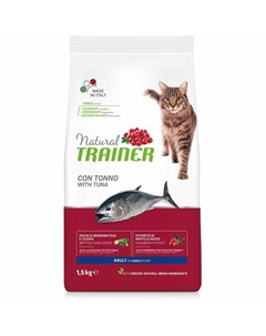 Сухой корм Natural для взрослых кошек с тунцом 1 5 кг Trainer
