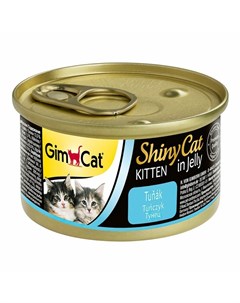ShinyCat влажный корм для котят из тунца кусочки в желе в консервах 70 г Gimcat