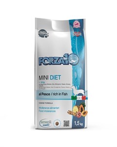 Сухой корм Mini Diet для взрослых собак мелких пород при аллергии из рыбы с микрокапсулами 1 5 кг Forza10
