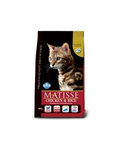 Matisse Chicken Rice сухой корм с курицей и рисом для взрослых кошек всех пород Farmina