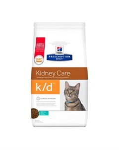 Prescription Diet Cat k d Kidney Care сухой диетический корм для кошек при заболеваниях почек и поче Hill`s