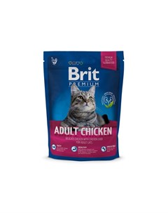 Premium Cat Adult сухой корм для взрослых кошек с мясом курицы и куриной печенью 300 г Brit*