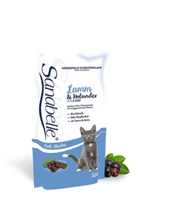 Snack полувлажное лакомство для кошек для замедления процессов старения с ягненком и бузиной 55 г Sanabelle