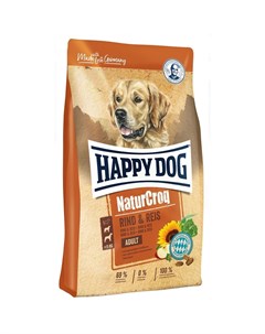 Premium NaturCroq Rind Reis полнорационный сухой корм для собак с говядиной и рисом 4 кг Happy dog