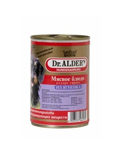 Консервы Dr Alders Garant для взрослых собак с ягненком 400 гр х 20 шт Dr. alder's