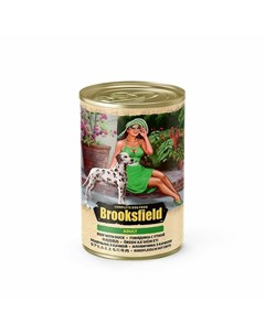 Adult Dog влажный корм для собак с говядиной уткой и рисом в консервах 400 г Brooksfield