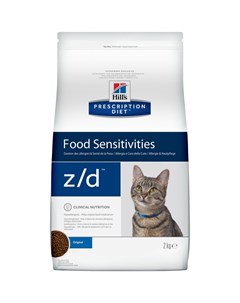Сухой диетический гипоаллергенный корм для кошек Prescription Diet z d Food Sensitivities при пищево Hill`s