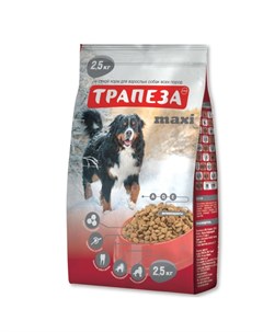 Макси сухой корм для собак с говядиной 2 5 кг Трапеза