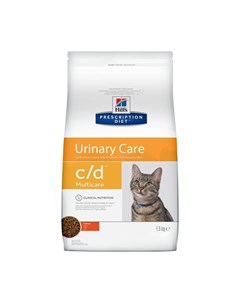 Prescription Diet Cat c d Multicare Urinary Care cухой корм для кошек для профилактики цистита и леч Hill`s