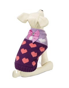 Triol свитер для собак сердечки сиренево фиолетовый xxl 45 см Триол