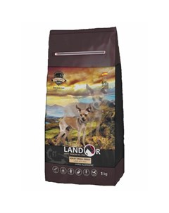 Сухой корм для собак мелких пород с ягненком и рисом 1 кг Landor