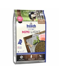 Сухой корм Mini Light для взрослых собак мелких пород склонных к полноте с мясом птицы и просо Bosch
