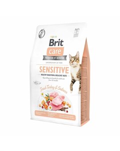 Сухой корм Care Cat GF Sensitive Healthy Digestion Delicate Taste для кошек любого возраста с чувств Brit*