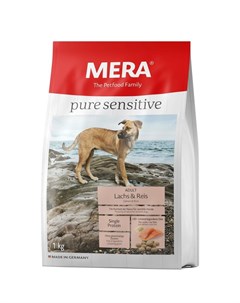 Сухой корм Pure Sensitive Adult Lachs Reis для взрослых собак с лососем и рисом 1 кг Mera
