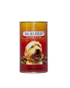 Консервы Dr Alders Dog Garant для взрослых собак с говядиной 1230 гр х 12 шт Dr. alder's