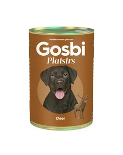 Влажный корм Plaisirs для взрослых собак с олениной 400 г Gosbi