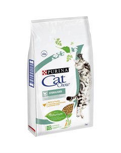 Сухой корм для стерилизованных кошек и кастрированных котов свысоким содержанием домашней птицы 7 кг Cat chow