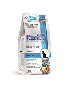 Сухой корм Regular Diet для взрослых кошек при аллергии и повышенной чувствительности к животным бел Forza10