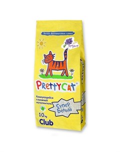 Наполнитель PrettyCat Cупер белый комкующийся для кошачьих туалетов с ароматом лаванды 10 кг Prettycat