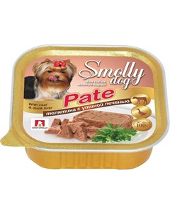 Smolly Dog Pate влажный корм для собак мелких и средних пород паштет с телятиной и утиной печенью в  Зоогурман