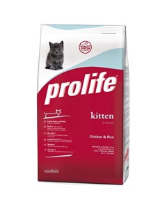 Kitten сухой корм для котят с курицей и рисом Prolife