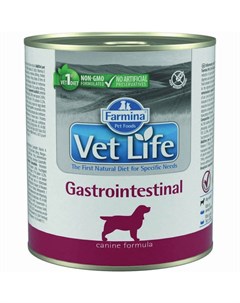 Влажный корм Vet Life Gastrointestinal для собак с заболеваниями ЖКТ с курицей 300 г Farmina