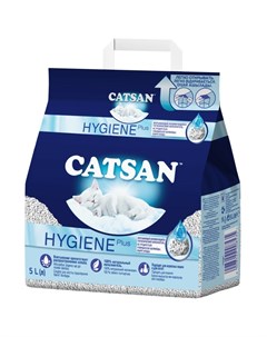 Hygiene Plus впитывающий некомкующийся гигиенический наполнитель для кошачьего туалета 5 л Catsan