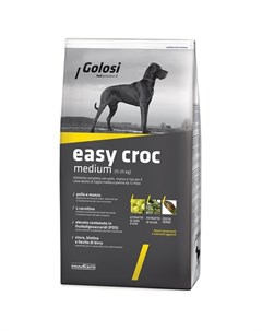 Dog Adult Easy Croc сухой корм для собак средних пород с курицей говядиной и рисом 3 кг Golosi