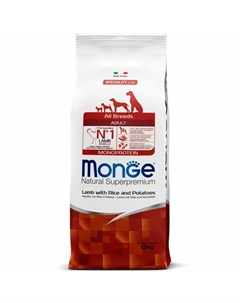 Dog Speciality Line Monoprotein полнорационный сухой корм для собак с ягненком рисом и картофелем Monge