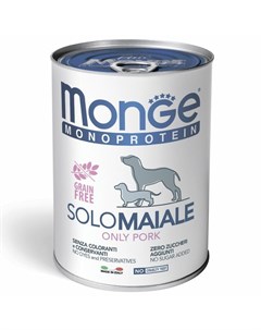Dog Monoprotein Solo полнорационный влажный корм для собак беззерновой паштет с уткой в консервах 40 Monge