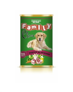 Family влажный корм для собак паштет из ягненка в консервах 415 г Clan