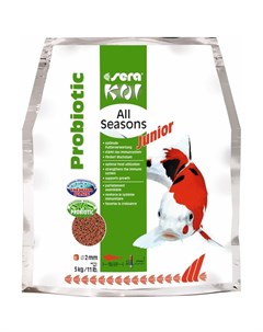 Корм Koi Junior All Seasons Probiotic для прудовых рыб 5 кг Sera