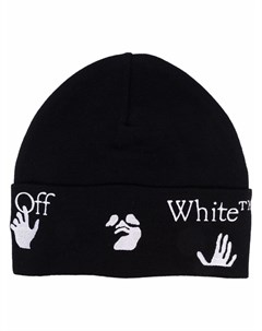 Шерстяная шапка бини с логотипом Off-white