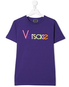 Футболка с вышитым логотипом Versace kids