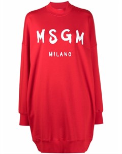 Платье толстовка с логотипом Msgm