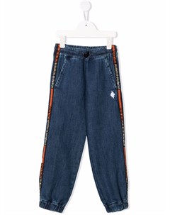 Зауженные джинсы с контрастными полосками Marcelo burlon county of milan kids