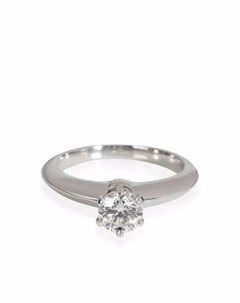 Платиновое кольцо H VS1 с бриллиантом Tiffany & co. pre-owned