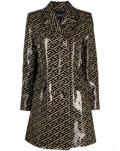 Виниловое пальто с узором La Greca Versace