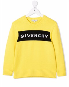 Свитер вязки интарсия с логотипом Givenchy kids