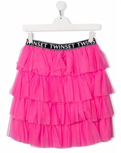 Пышная юбка мини с логотипом Twin-set kids