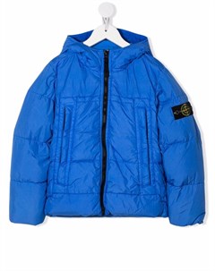 Пуховик с капюшоном Stone island junior