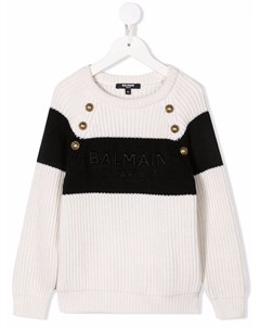 Джемпер с вышитым логотипом Balmain kids