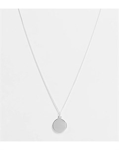 Ожерелье из стерлингового серебра с минималистичной подвеской диском Asos design