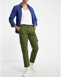 Свободные брюки карго цвета хаки в утилитарном стиле Sixth june