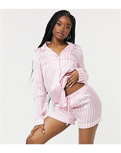 Розовая пижама в полоску Missguided