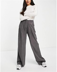 Серые мягкие брюки с широкими штанинами Asos design