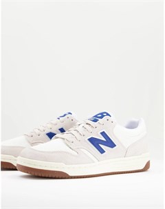 Белые кроссовки с синими вставками 480 New balance