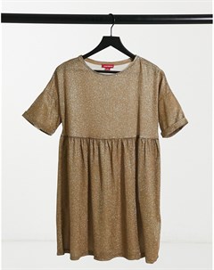 Платье с присборенной юбкой золотистого цвета Urban threads